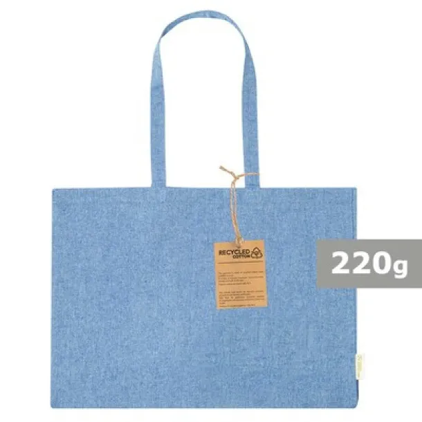  Recycled cotton shopping bag Plava