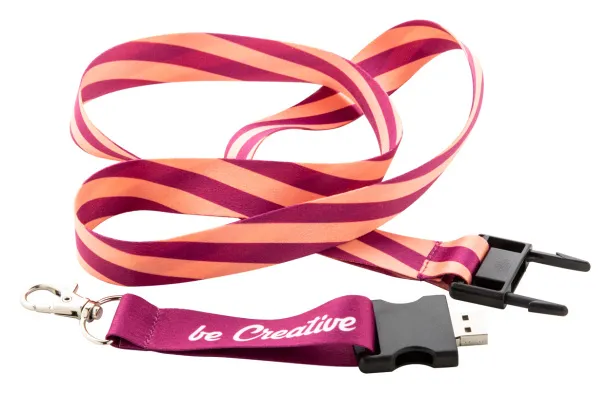 Subyard USB RPET custom sublimation lanyard White