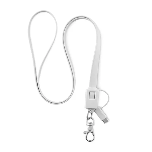 NECKLET Lanyard charging cable White