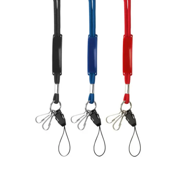  Polyester (300D) lanyard with PVC badge Ariel