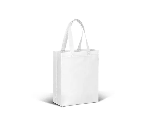 PLAZA MINI Laminated shopping bag - BRUNO Bijela