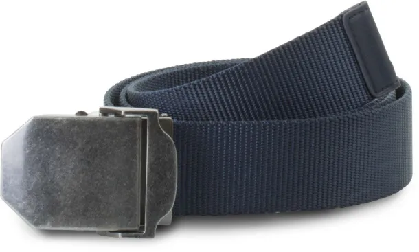  NYLON CANVAS BELT - K-UP Navy Old Silver