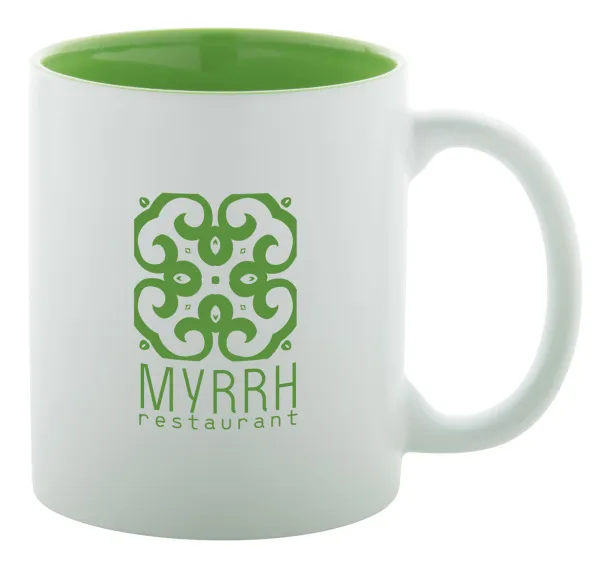 Revery mug White Lime green