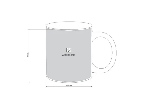 LASSI ceramic sublimation mug - CASTELLI White