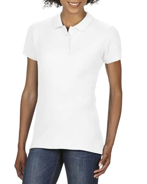  SOFTSTYLE® LADIES' DOUBLE PIQUÉ POLO - Gildan White