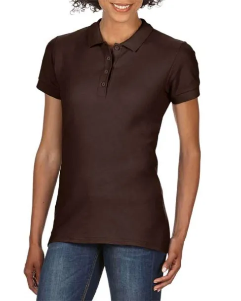  SOFTSTYLE® LADIES' DOUBLE PIQUÉ POLO - Gildan Dark Chocolate