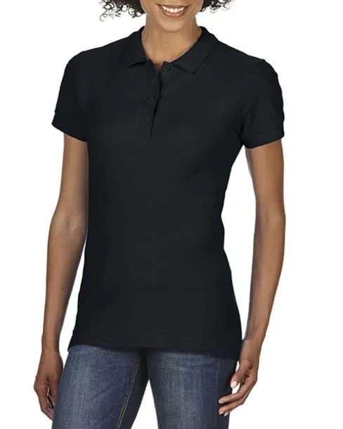  SOFTSTYLE® LADIES' DOUBLE PIQUÉ POLO - Gildan Black