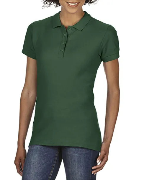  SOFTSTYLE® LADIES' DOUBLE PIQUÉ POLO - Gildan Šumski zelena