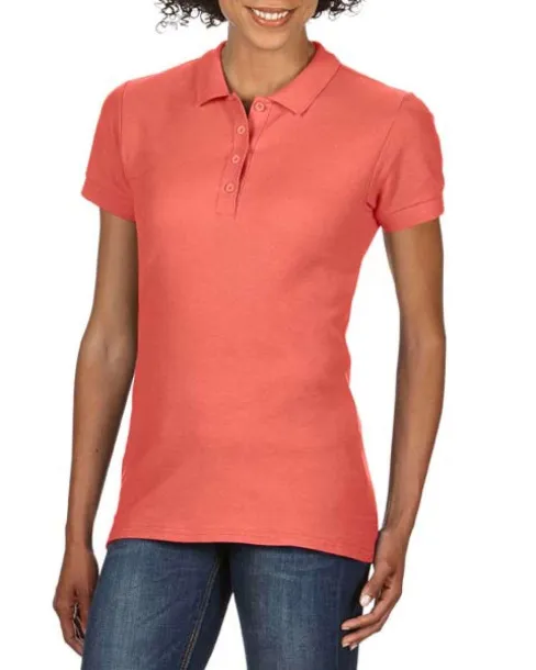  SOFTSTYLE® LADIES' DOUBLE PIQUÉ POLO - Gildan Bright Salmon