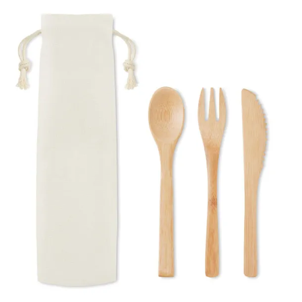 SETBOO Bamboo cutlery set Beige