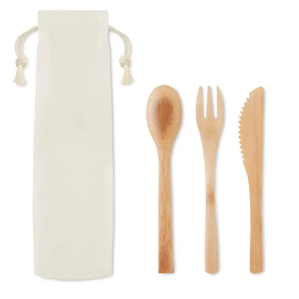 SETBOO Bamboo cutlery set Beige