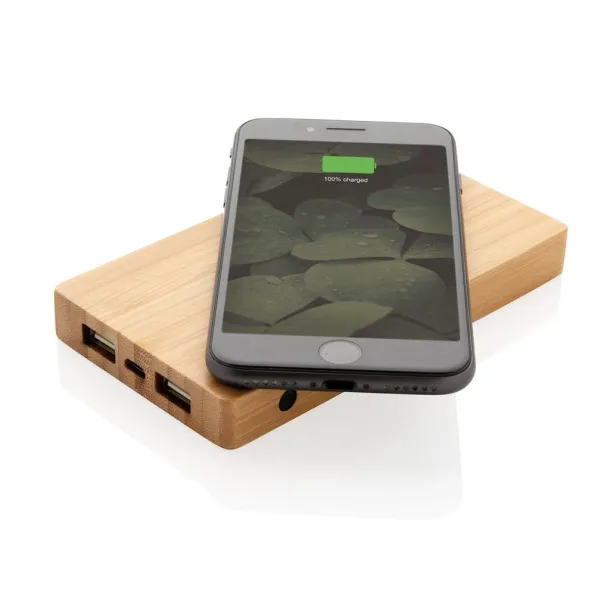  Bamboo 4.000 mAh wireless 5W Powerbank - XD Collection Brown 