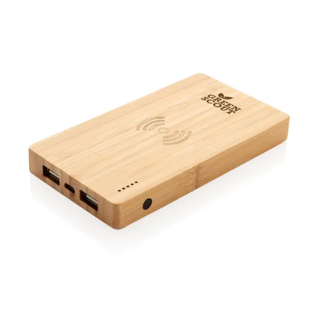  Bamboo 4.000 mAh wireless 5W Powerbank - XD Collection Brown 