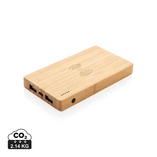  Bamboo 4.000 mAh wireless 5W Powerbank - XD Collection Brown 