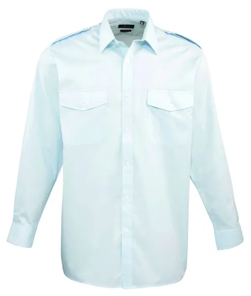  MEN’S LONG SLEEVE PILOT SHIRT - Premier Light Blue