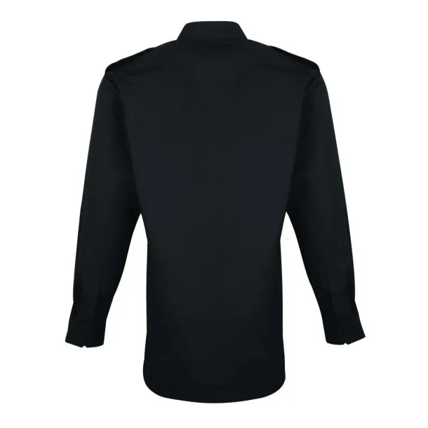  MEN’S LONG SLEEVE PILOT SHIRT - Premier Black