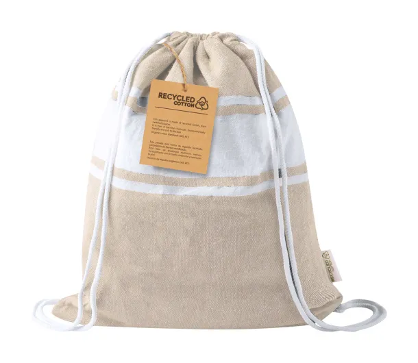 Carey beach towel and drawstring bag Natural