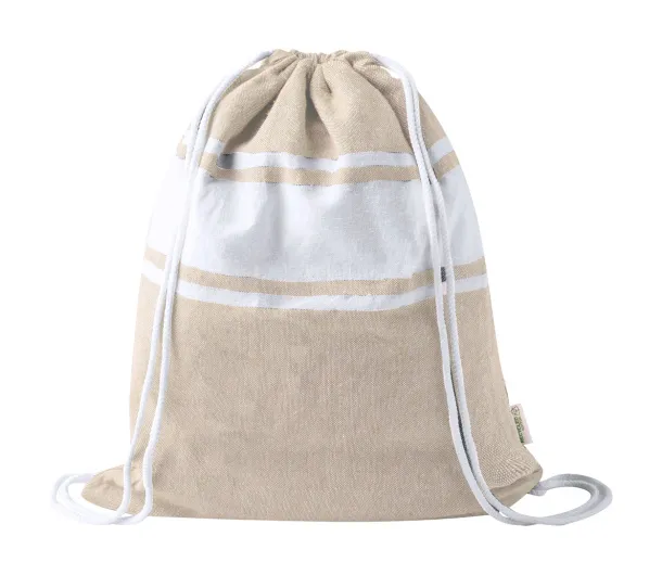 Carey beach towel and drawstring bag Natural