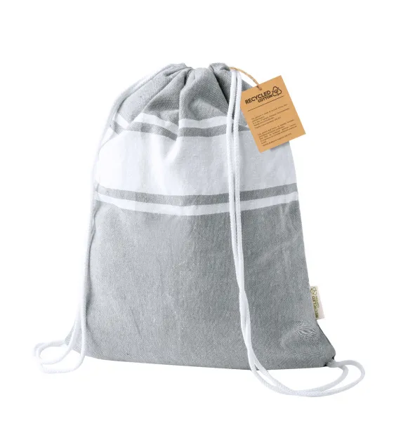 Carey beach towel and drawstring bag Grey