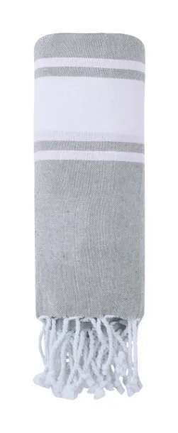 Carey beach towel and drawstring bag Grey