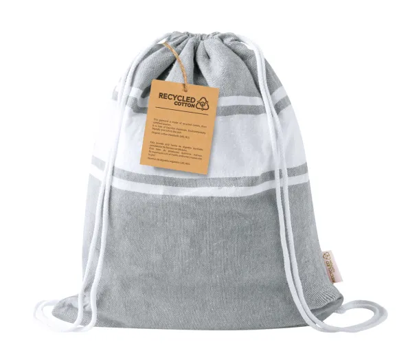 Carey beach towel and drawstring bag Grey