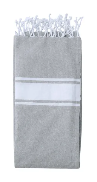 Carey beach towel and drawstring bag Grey