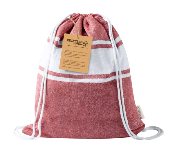 Carey beach towel and drawstring bag Red