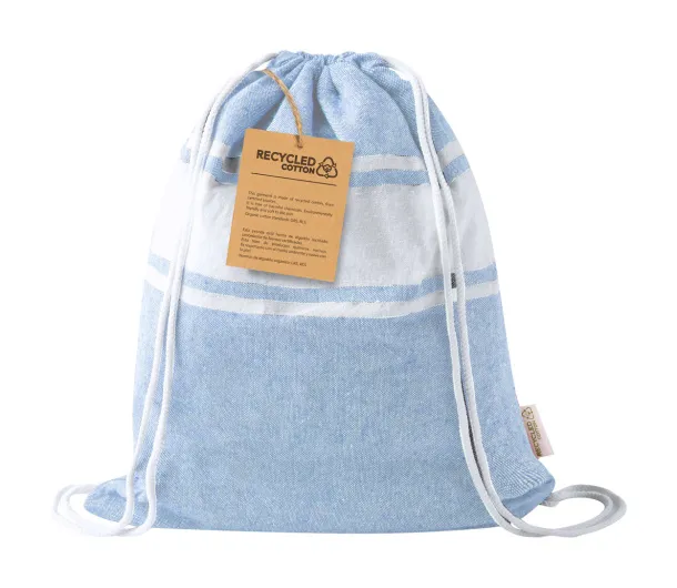 Carey beach towel and drawstring bag Light blue