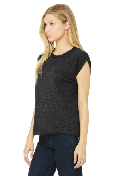  Women's Flowy Muscle Tee Rolled Cuff - Bella+Canvas