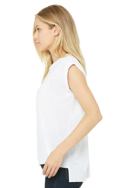  Women's Flowy Muscle Tee Rolled Cuff - Bella+Canvas