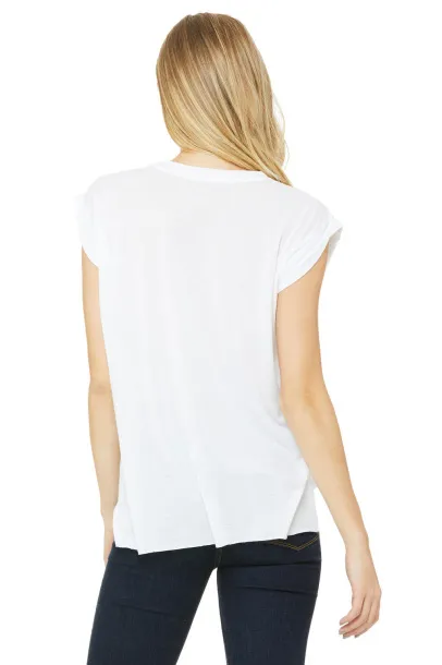  Women's Flowy Muscle Tee Rolled Cuff - Bella+Canvas