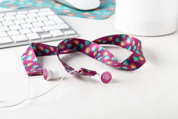 Subobass earphones lanyard White