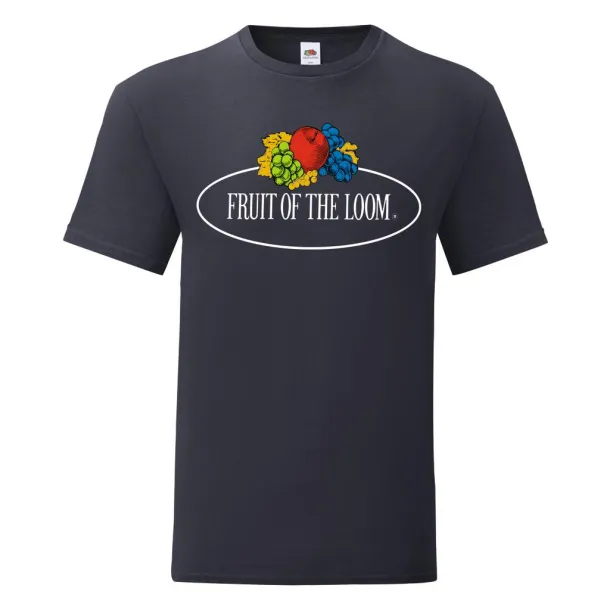  Vintage T Large Logo Print - Fruit of the Loom Vintage Collection Deep Navy