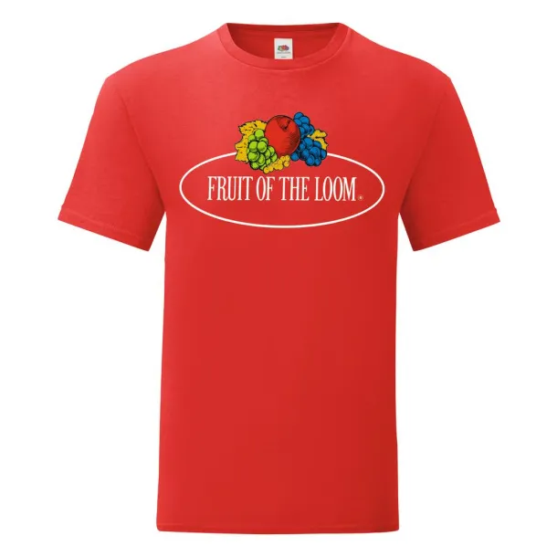  Vintage T Large Logo Print - Fruit of the Loom Vintage Collection Crvena