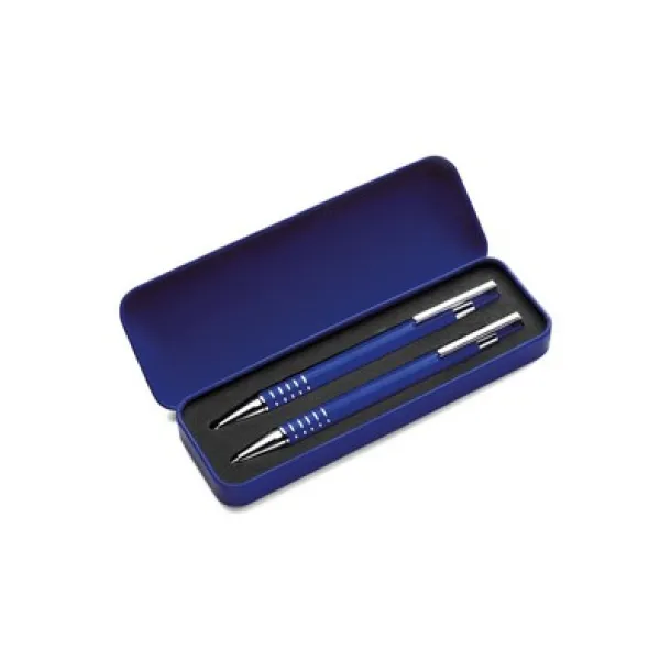  Writing set, ball pen and mechanical pencil blue