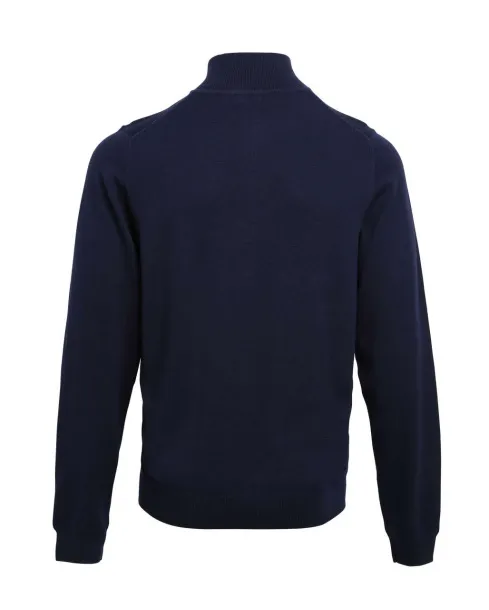  MEN'S QUARTER-ZIP KNITTED SWEATER - Premier Navy