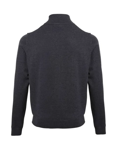  MEN'S QUARTER-ZIP KNITTED SWEATER - Premier Titanium