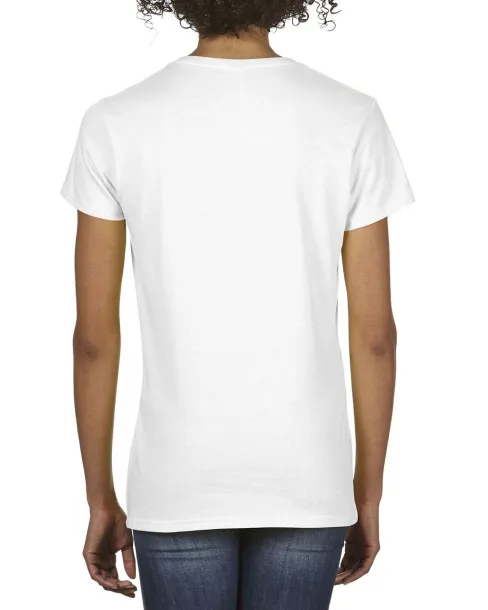  PREMIUM COTTON® LADIES' V-NECK T-SHIRT - Gildan White