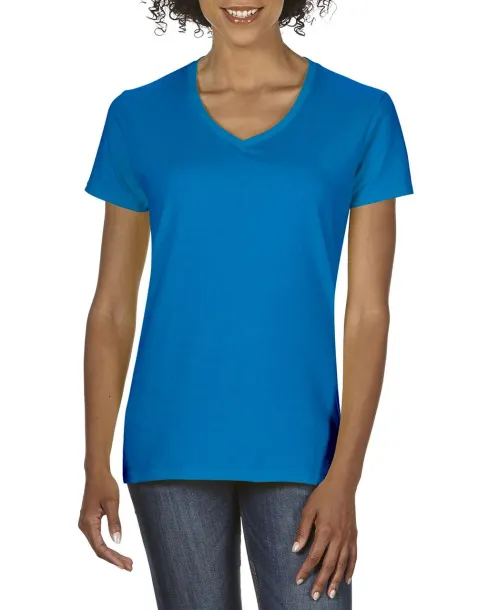  PREMIUM COTTON® LADIES' V-NECK T-SHIRT - Gildan Safir