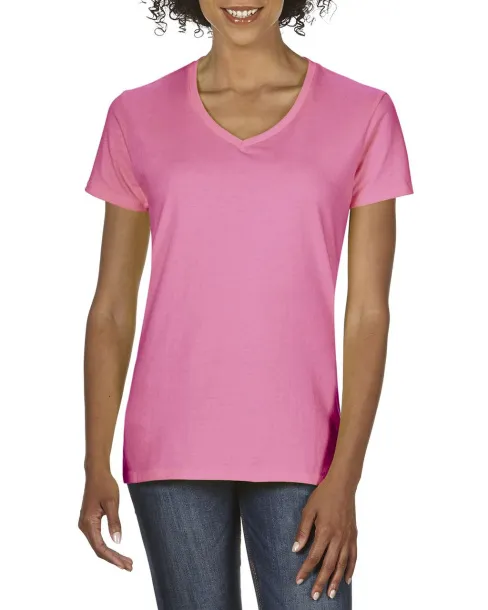  PREMIUM COTTON® LADIES' V-NECK T-SHIRT - Gildan Azalea