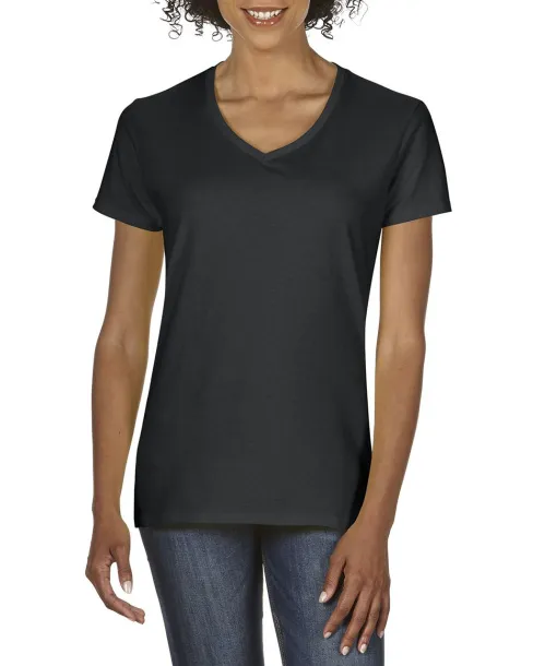  PREMIUM COTTON® LADIES' V-NECK T-SHIRT - Gildan Black