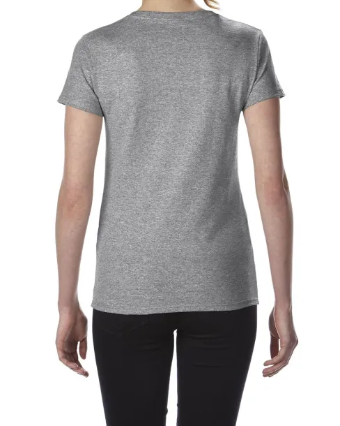  Ženska pamučna majica s V izrezom - Gildan Ideal Oxford Grey