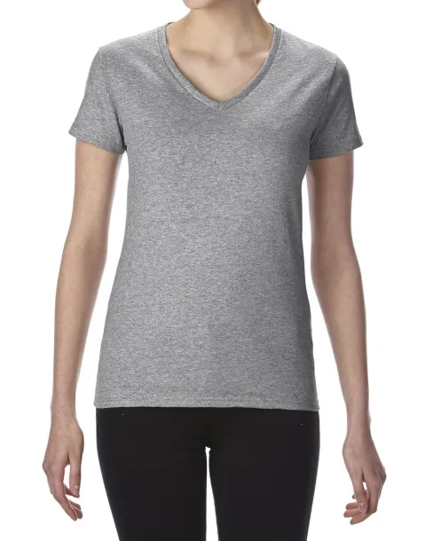  PREMIUM COTTON® LADIES' V-NECK T-SHIRT - Gildan Ideal Oxford Grey