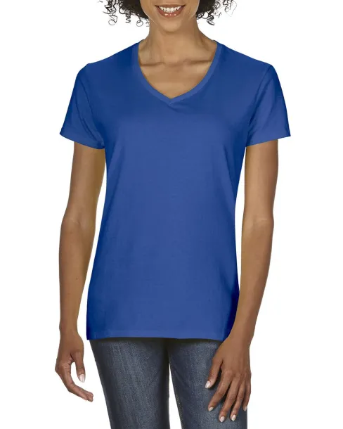  PREMIUM COTTON® LADIES' V-NECK T-SHIRT - Gildan Kraljevski plava