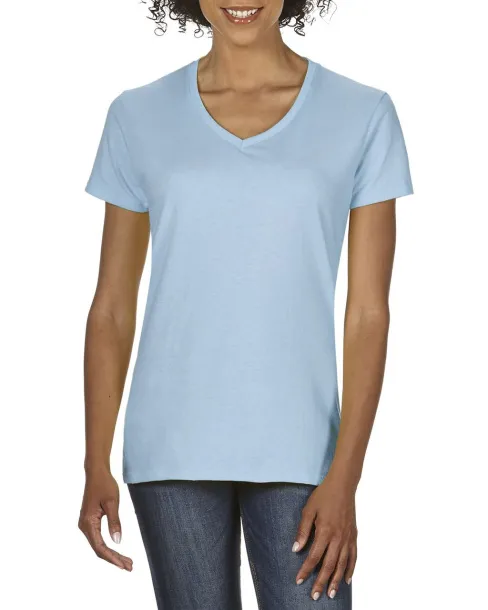  PREMIUM COTTON® LADIES' V-NECK T-SHIRT - Gildan Light Blue