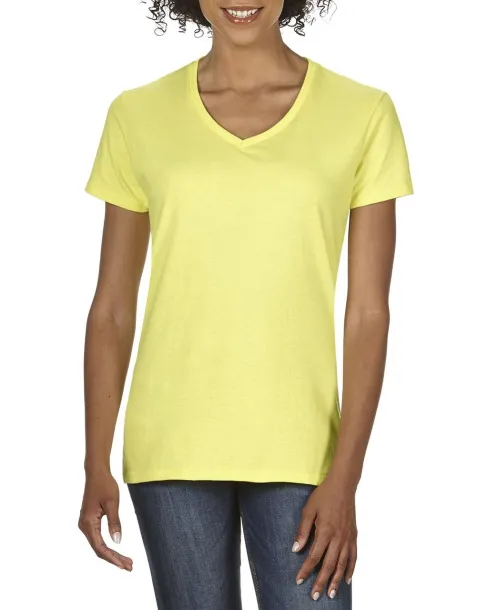  PREMIUM COTTON® LADIES' V-NECK T-SHIRT - Gildan Cornsilk