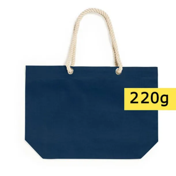  Cotton shopping bag, 220 g/m2 navy blue