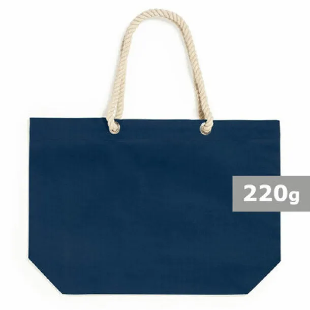  Cotton shopping bag, 220 g/m2 navy blue