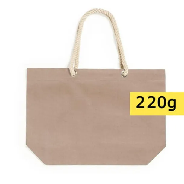  Cotton shopping bag, 220 g/m2 brown