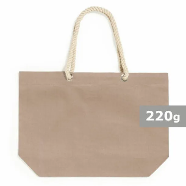  Cotton shopping bag, 220 g/m2 brown